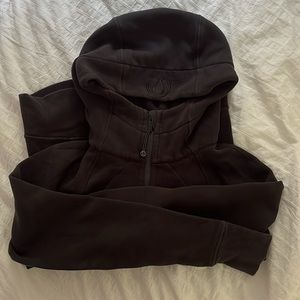 Black Lululemon Size 2 Zip Up Full Length Scuba Hoodie